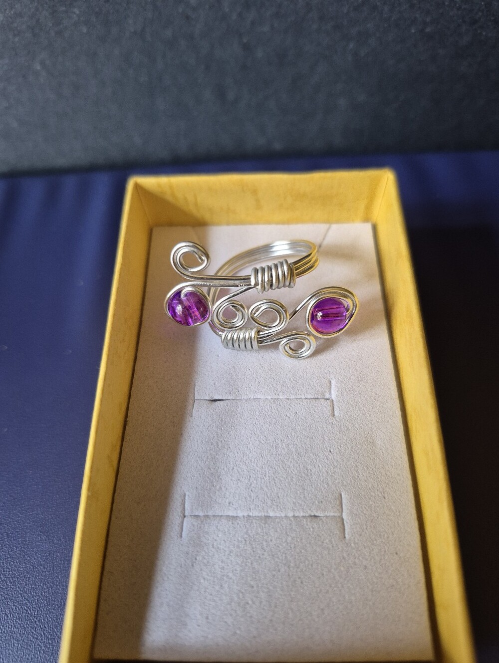 Handcrafted Wire Wrap Adjustable Ring